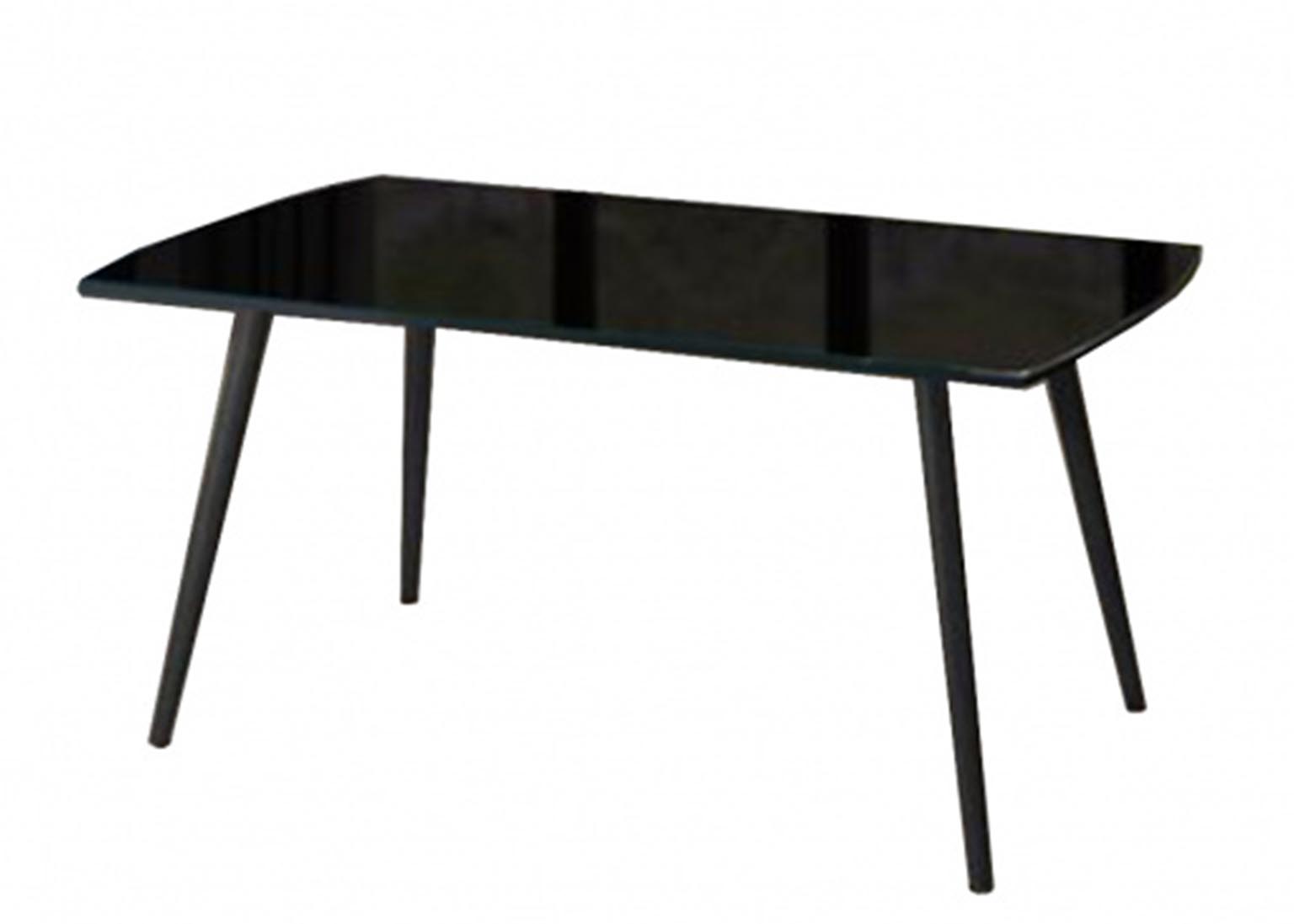 Стол обеденный «Брик» Чёрный ЛДСП 22 мм с закалённым стеклом SV-Мебель