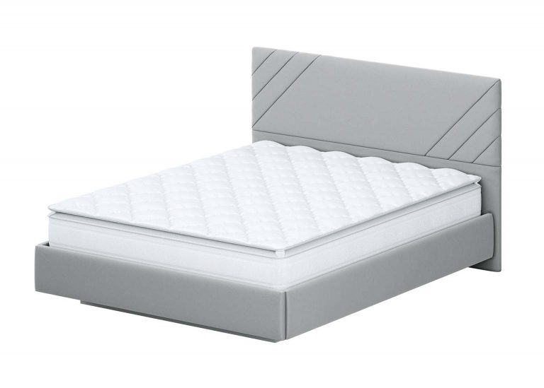 Кровать двойная №2 Лайн серый SV-Мебель