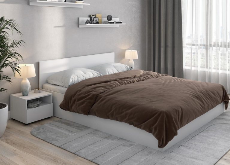 Кровать Токио белый текстурный SV-Мебель